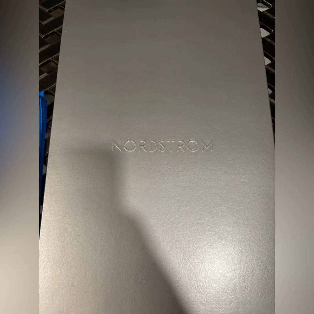 Nordstrom Silver Box with Blue Ribbon